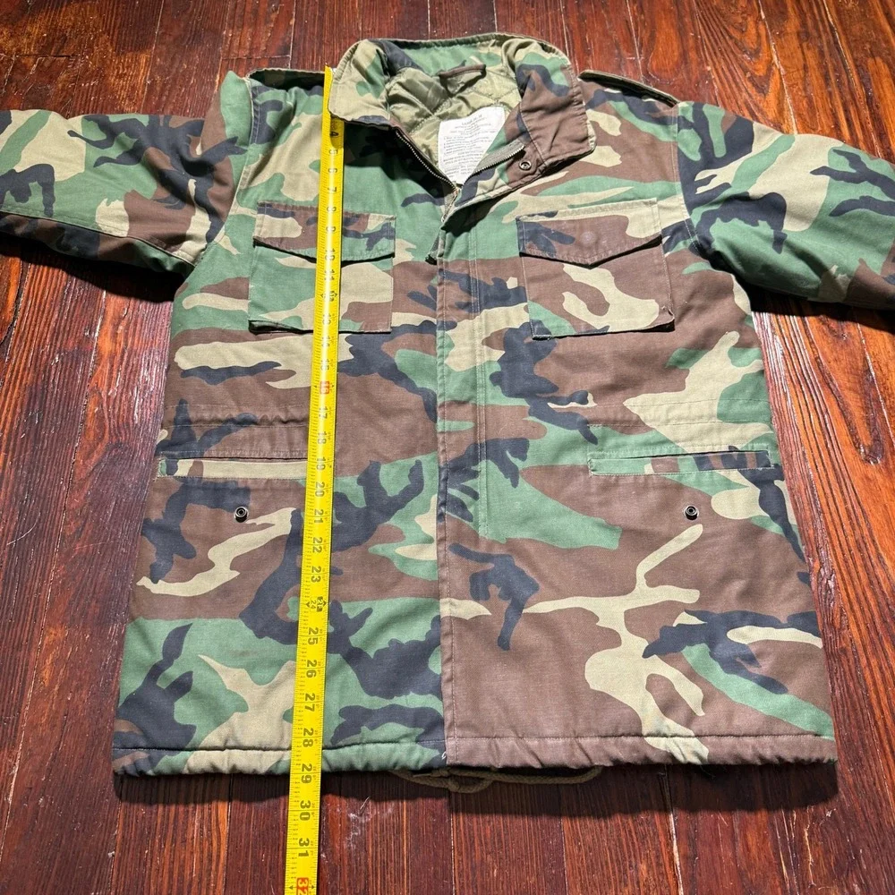 VTG‎ Military Jacket Boys Large 14-16 Field Cold Weather Coat Camo Lined Army